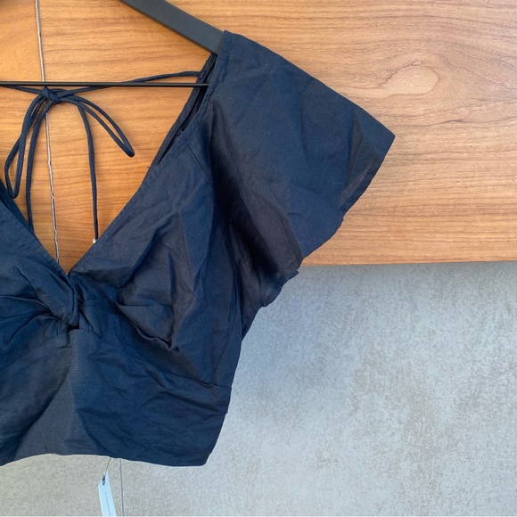 NWT Anthropologie Twist-Front Flutter-Sleeve Blouse, Size XXS - Picture 6 of 14